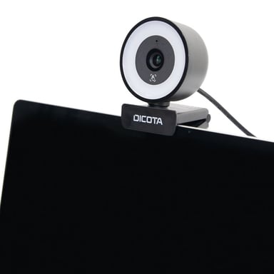 DICOTA D32066 webcam 5 MP 2592 x 1944 Pixel USB 2.0 Nero (WEBCAM RINGLIGHT 5MP - )