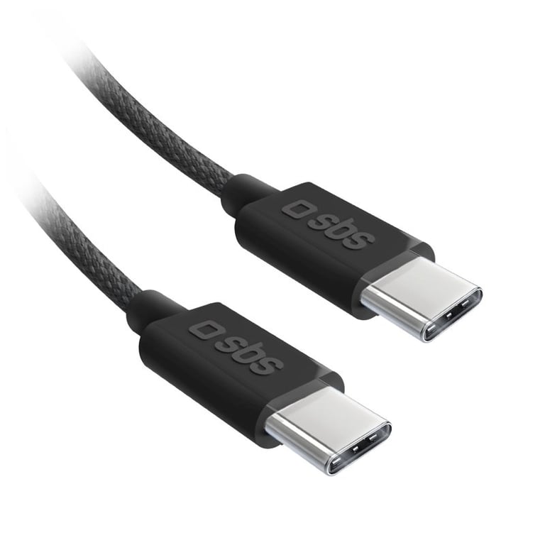 SBS TECABLETISSUETCCB câble USB USB 2.0 1,5 m USB C Noir - Neuf