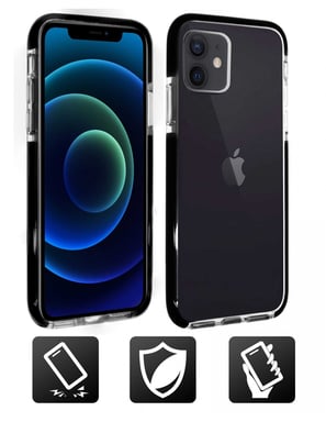 Altadif ALTCIP12PSTRG coque de protection pour téléphones portables 15,5 cm (6.1'') Housse Noir, Transparent Apple (brand) iPhone 12/12 Pro
