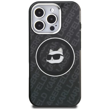 Cover Karl Lagerfeld IML Choupette Head Logo MagSafe per iPhone 16 Pro Max, nera