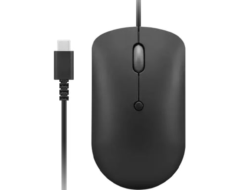 Lenovo GY51D20875 ratón Oficina Ambidextro USB Tipo C Óptico 2400 DPI