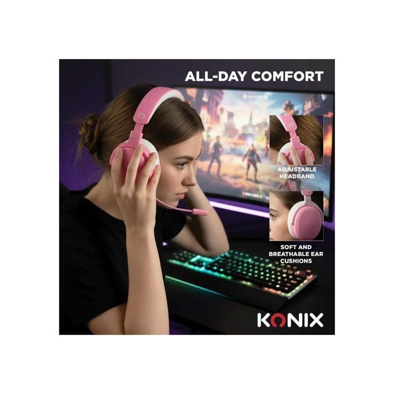 Casque Gaming Filaire Nexus – Haut-Parleurs 40 mm, Microphone 1,5 m - vue 2