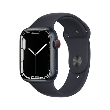 Apple Watch Series 7 OLED 45 mm Digital Pantalla táctil 4G Negro Wifi GPS (satélite)
