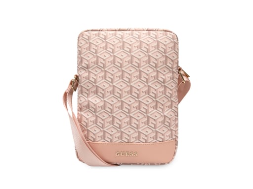 Guess Bolsa bandolera de 10'' Modelo G Cube Rosa