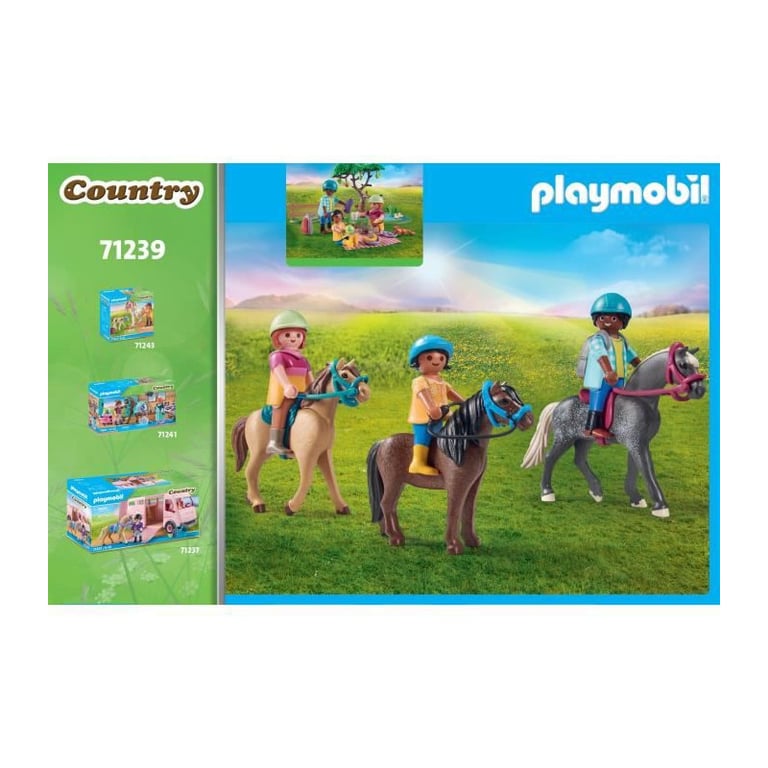 PLAYMOBIL - 71239 - Country - Cavaliers, chevaux et pique-nique - Neuf