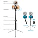 KOOLSTAR Kitselfiepod Kit Selfie 2en1 : Perche à seflie & trépied compatible tout smartphone - Anneau lumineux 8 cm
