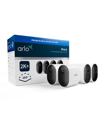 Arlo Pro Caméra de surveillance extérieure 5 2K+, kit de 4 caméras