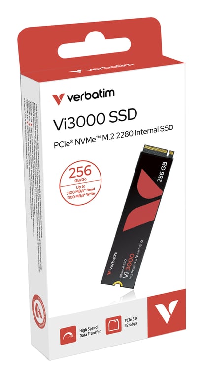 Verbatim Vi3000 256 Go M.2 PCI Express 3.0 NVMe - Neuf