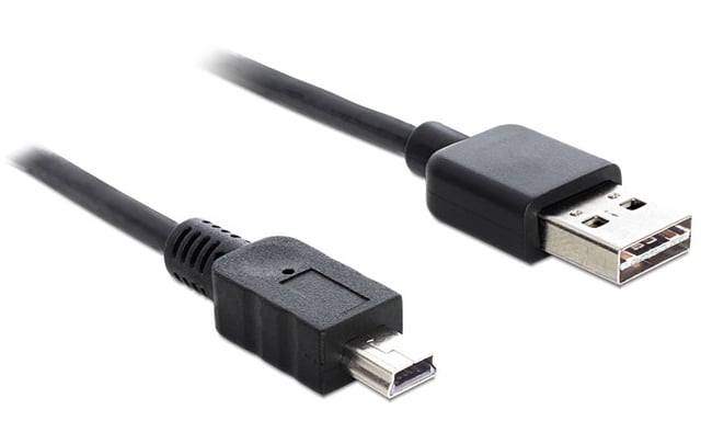 DeLOCK 1 m di cavo USB 2.0 A - mini USB m/m USB A Mini-USB A Nero