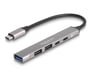 Delock 4 porta slim type-C USB Hub con 1 x USB 10 Gbps Tipo A + 2 X USB 2.0 Tipo A + 1 X USB 2.0 USB Type-C e PD 95 W