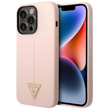 Cover Silicone per iPhone 14 Pro Max Logo Triangolo Antiurto Anti Graffio