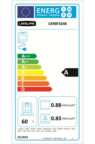 Leisure Cookmaster CK90F324K Cuisinière four à deux étages pose libre largeur : 90 cm profondeur : 60 cm hauteur : 90 cm avec système auto nettoyant - vue 3