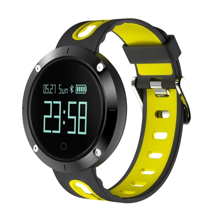 Montre Connectée Sport Etanche IP68 Cardio iOs Android OLED Jaune YONIS -  Yonis