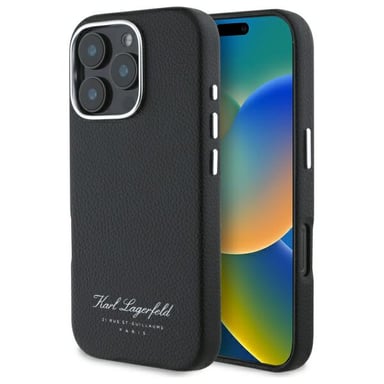 Étui Karl Lagerfeld pour iPhone 16 Pro 6,3'' étui rigide noir hotel RSG
