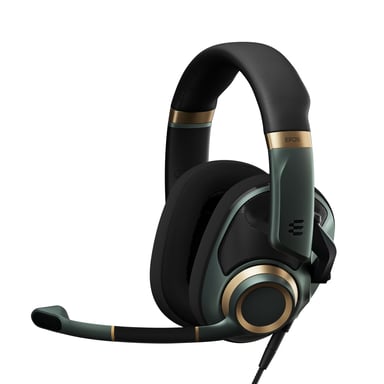 EPOS H6PRO Open Casque Avec fil Arceau Jouer Noir, Or, Vert