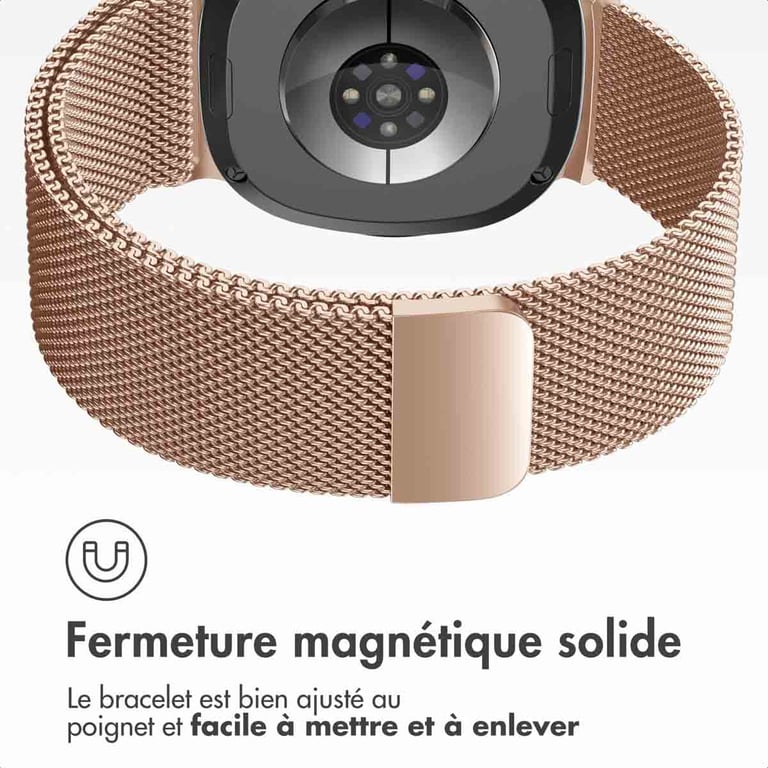 imoshion Bracelet magnétique milanais pour Samsung Galaxy Watch 8 (40/44mm) / Classic (46mm) - Rose Doré - Neuf