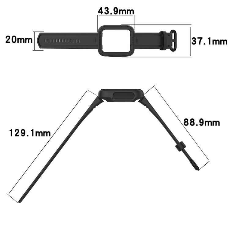INF Bracelet de montre Black Xiaomi Mi Watch Lite/Redmi Watch 2/Xiaomi Mi Watch Lite 2/Xiaomi Redmi Watch 2 Lite/Redmi Horloge 2/Xiaomi Poco Watch Noir - vue 4