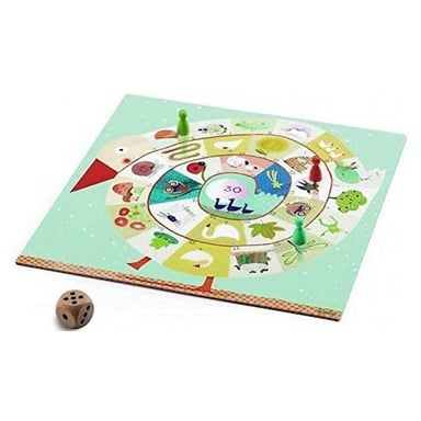 Jeu de société Djeco Ludo and Co Junior mallette 2 jeux (petits chevaux & jeu de l'oie) 2-4 joueurs À partir de 3 ans Multicolore