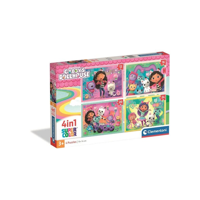 CLEMENTONI Puzzle 4 en 1 Gabbys Dollhouse - vue 1