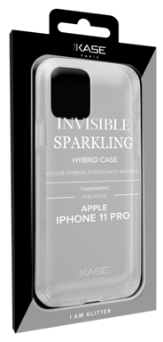 Coque hybride étincelante invisible pour Apple iPhone 11 Pro, Transparente