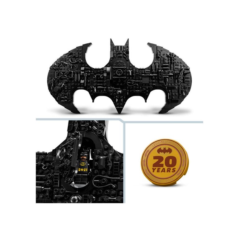 Set LEGO DC Comics 76330 Logo Batman décoratif 678 pièces Gris clair/gris foncé - Neuf