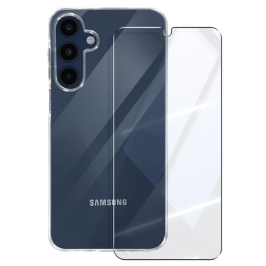 Coque Silicone pour Samsung Galaxy A16 avec Verre Trempé Antichoc Transparent