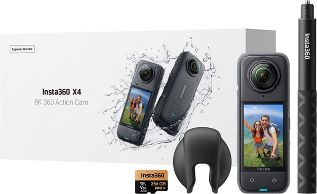 Insta360 X4 Explorer Bundle cámara para deporte de acción 72 MP 8K Ultra HD CMOS 25,4 / 2 mm (1 / 2'') Wifi 500 g