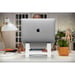 Support pour MacBook Curve Réglable en Aluminium Blanc
