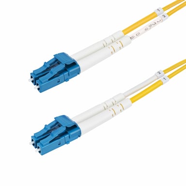 StarTech.com Cable de Fibra Óptica de 2m Dúplex Monomodo LC a LC (UPC) OS2, 9/125µm, 100G, Cable de Fibra Óptica, Insensible a la Curvatura, Baja Pérdida de Inserción, Cable Patch de Fibra LSZH