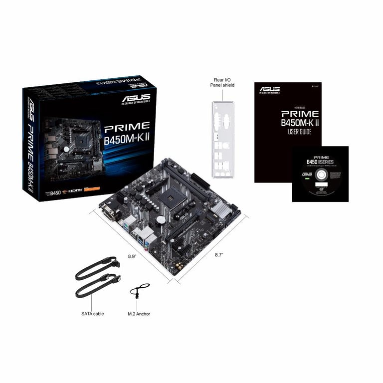 ASUS Prime B450M-K II AMD B450 Emplacement AM4 micro ATX