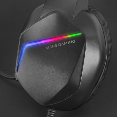 Mars Gaming MH122 écouteur/casque Avec fil Arceau Jouer USB Type-A Noir