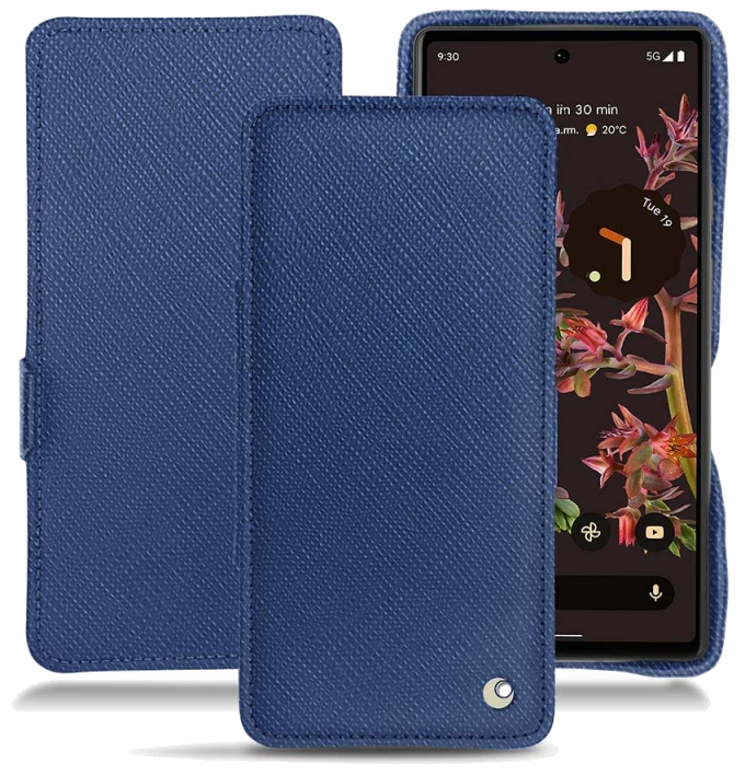 Housse cuir Google Pixel 6 - Rabat horizontalBleu