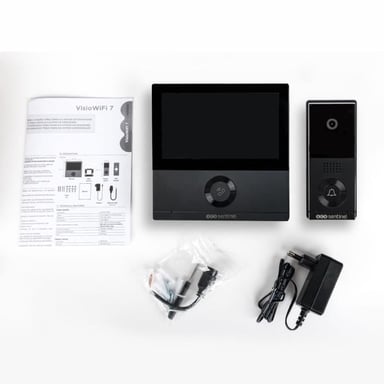 Vídeo portero con cable - VisioWifi - Visión nocturna - Negro