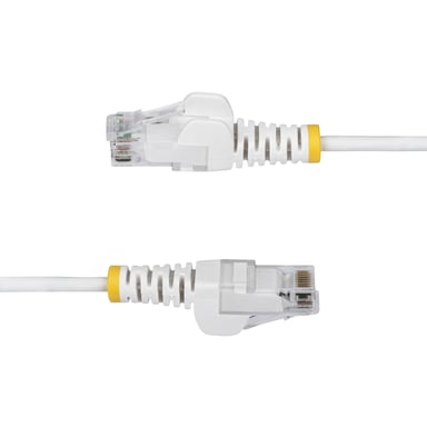 StarTech.com Cable de Red Ethernet CAT6 Delgado sin Enganches Blanco de 2m - Cable RJ45 Snagless Slim 28AWG - Alambre de Cobre Puro - PoE 100W - con A