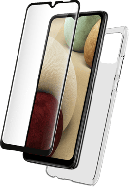 Pack Samsung G A12 Coque Transparente + Verre trempé Bigben