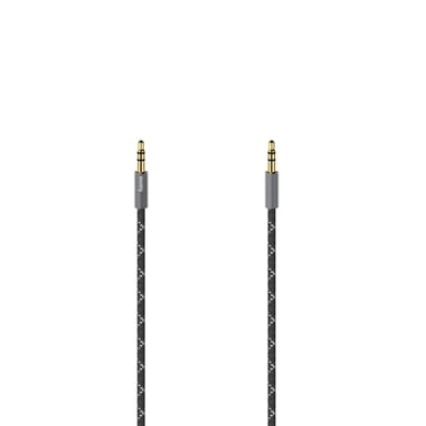 Câble audio, jack mâle 3,5 mm/con. mâle, stéréo, métal., doré, 1,5 m