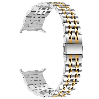 Bracelet en Acier Inoxydable 7 Perles Intégré Compatible avec Samsung Galaxy Watch 8 Gold
