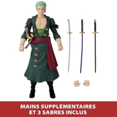 BANDAI Anime Heroes - One Piece - Figura Anime Heroes 17 cm - Roronoa Zoro