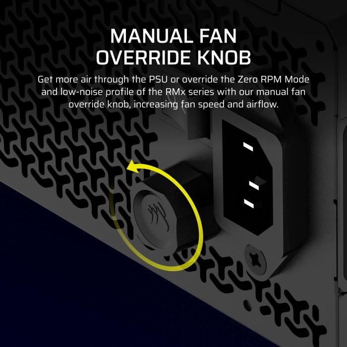 Corsair RM1000x Cybenetics Gold 2024 - vue 3