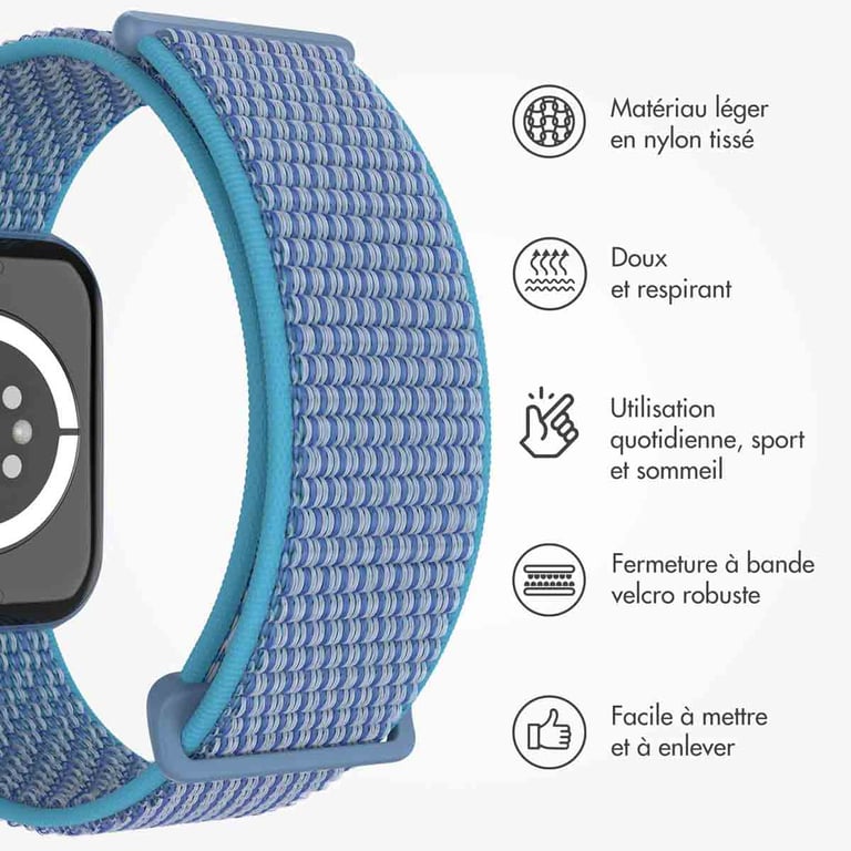 imoshion Bracelet en nylon? pour Apple Watch Series 1 á 10 / SE / Ultra 2 44454649 mm Neuf - vue 6