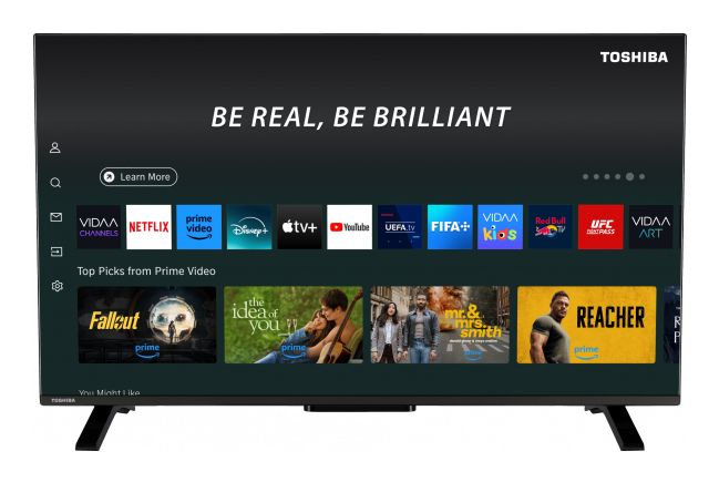 Toshiba 40QV2F63DG TV QLED 40'' 100 cm FHD 1920x1080 DTS Virtual:X Smart TV 2xHDMI - vue 2