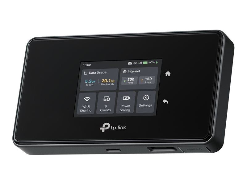 TP Link M8550 Routeur Mobile 5G Tri Band WiFi 6E AXE3600 Jusqu’à 3.4 Gbps 32 Appareils Batterie 4700 mAh Antenna Ports Écran Tactile déverrouillé Toutes Les Nano SIM USB C 1 WANLAN Gigabit - vue 2