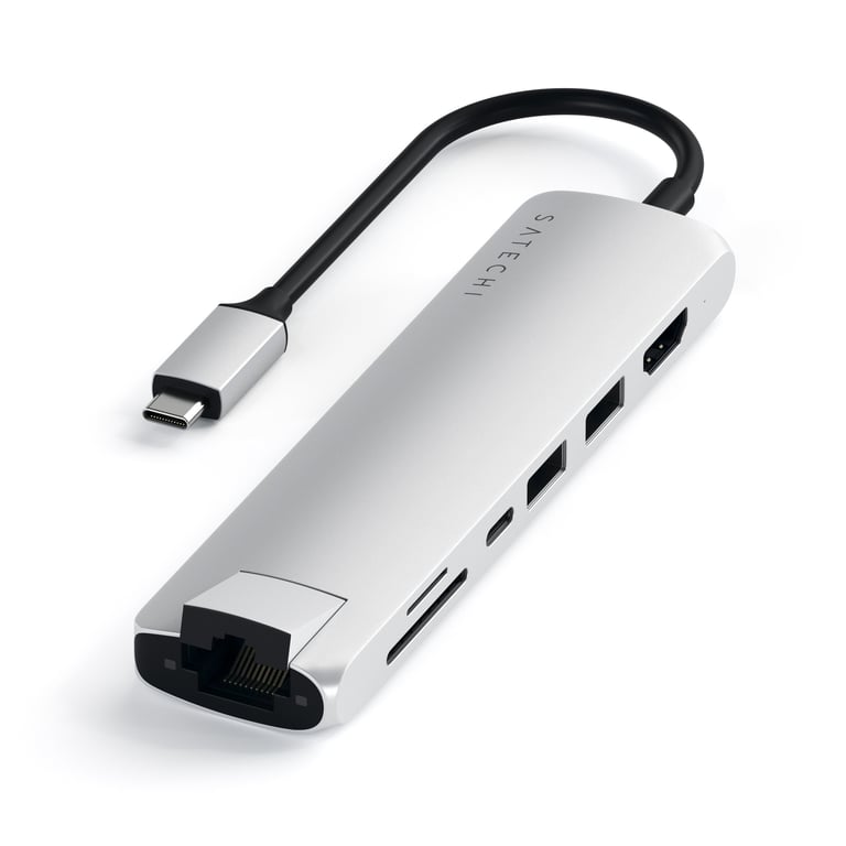 Satechi ST-UCSMA3S base para portátil y replicador de puertos USB 3.2 Gen 1 (3.1 Gen 1) Type-C Plata