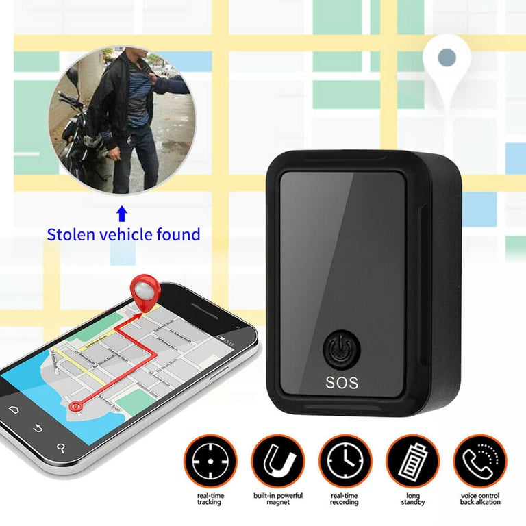 GPS YONIS Traceur GPS Portable Enfant Coordonnées Fonction Sos SMS Micro SD Carte  Sim Noir