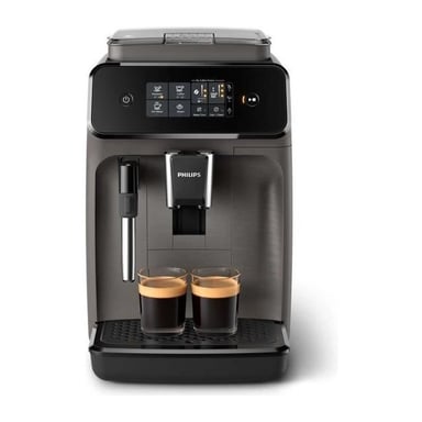 Machine à espresso automatique Philips EP1224/00 avec broyeur 12 niveaux, écran tactile, buse vapeur manuelle et filtre AquaClean Gris foncé/Noir - Neuf