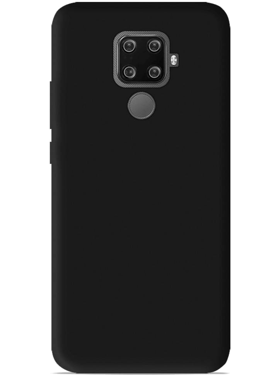 Coque silicone unie compatible Mat Noir Huawei Mate 30 Lite