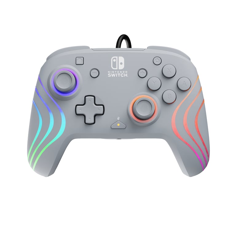 PDP Afterglow Wave USB Manette de jeu Nintendo Switch, Nintendo Switch OLED, Gris - Neuf