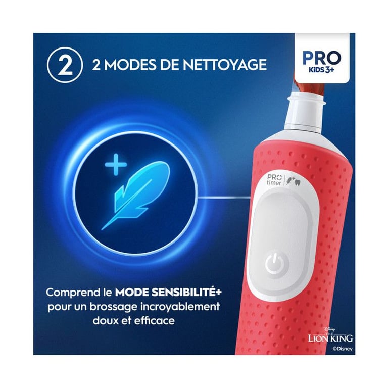 Oral-B Kids VITALITYPROLIONK brosse à dents électrique Enfant Brosse à dents rotative oscillante Multicolore - Neuf