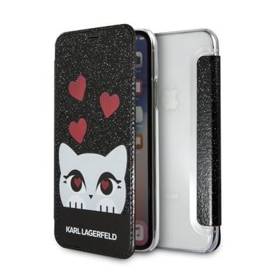 Étui Karl Lagerfeld pour iPhone X Valentine noir