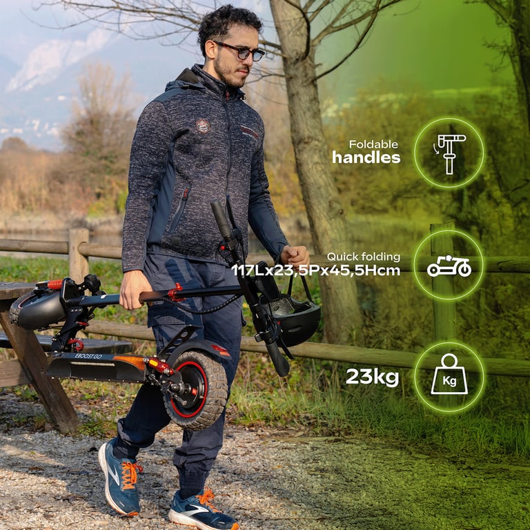 Trottinette Électrique EBOOST GO – Moteur 1200W, Autonomie Jusqu'à 50 km - vue 8